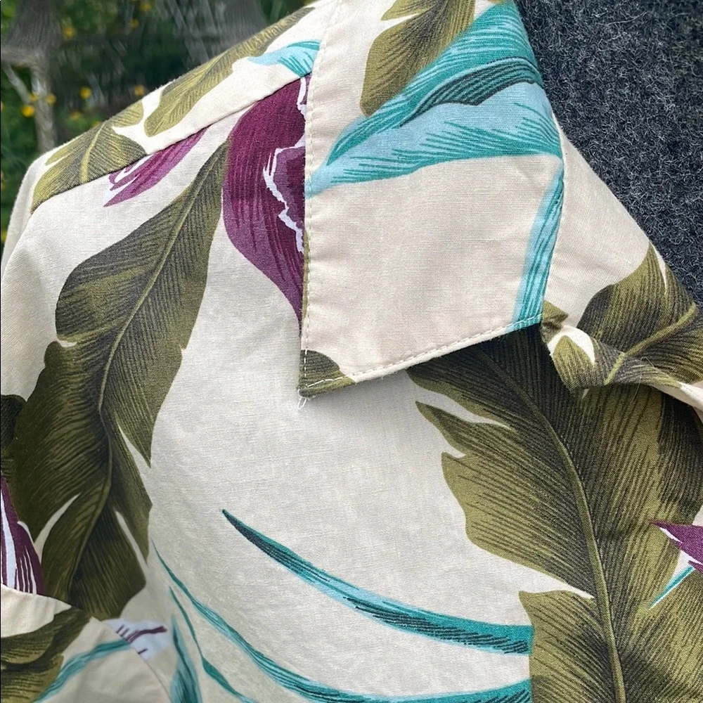 Tropical Floral Orchid Button-Up Shirt - Picture 5 of 14